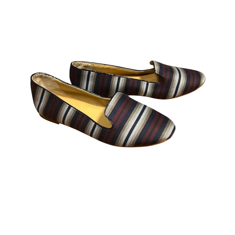 J.Crew Women’s Striped Loafers Flats Size 7 Preppy Classic Slip On Shoes